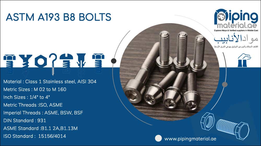 ASTM A193 B8 Bolts ASTM A193 B8 Bolts