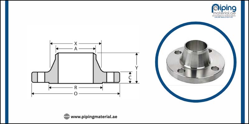 Dimension Chart for Incoloy Alloy 20 Weld Neck Flanges