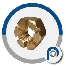 ASTM F467 UNS C65100 silicon bronze slotted nut