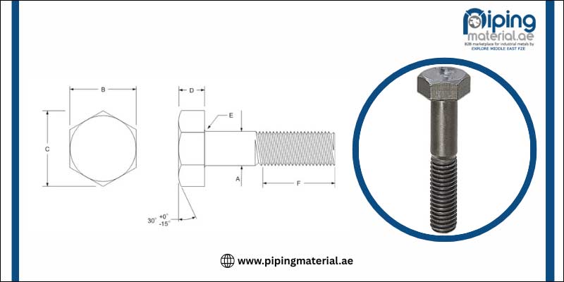 Dimension Chart for ASTM B637 UNS N07718 Bolts