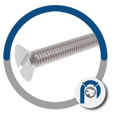 DIN 1.4542 countersunk slotted screws DIN 1.4542 countersunk slotted screws