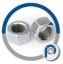 Fully threaded Inconel metal alloy hex nuts