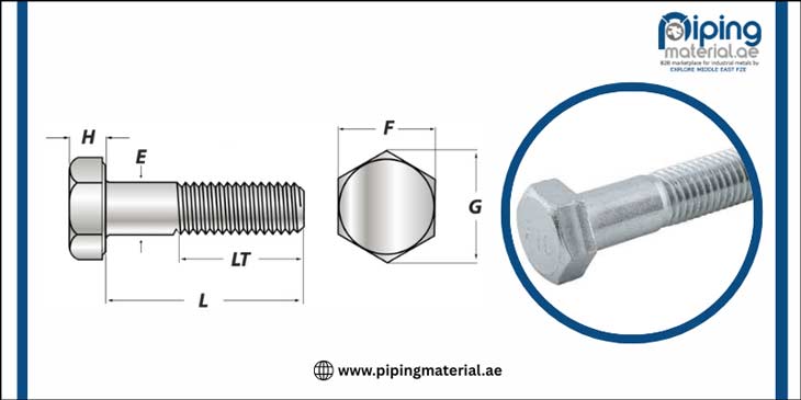 Size Chart for F468 400 Monel Hex Cap Screws