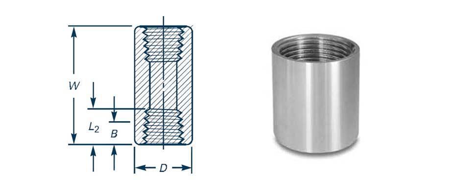 6000 PSI Threaded Coupling Dimensions