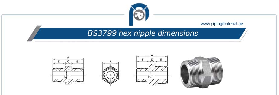 Bs 3799 hex nipple dimensions
