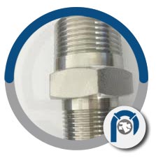 410 SS Hex Nipple