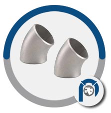 UNS S31250 45 Deg Long Radius Elbow