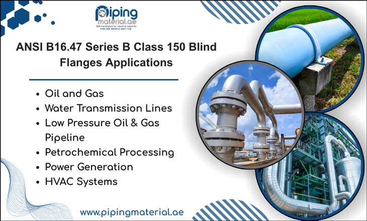 ANSI B16.47 Series B Class 150 Blind Flanges Applications