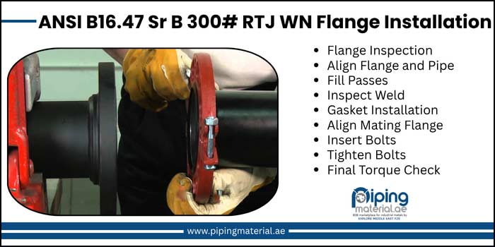ANSI B16.47 Sr B 300# RTJ WN Flange Installation ANSI B16.47 Sr B 300# RTJ WN Flange Installation