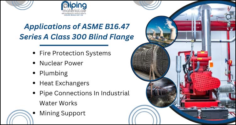 Applications of ASME B16.47 Series A Class 300 Blind Flange