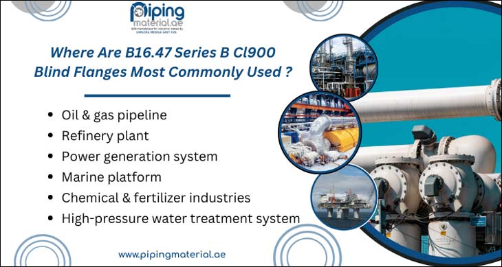 Applications of B16.47 Series B Cl900 Blind Flanges