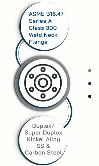 ASME B16.47 Series A Class 300 Weld Neck Flange