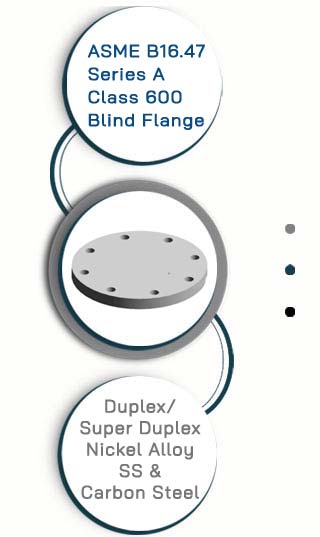 ASME B16.47 Series A Class 600 Blind Flange
