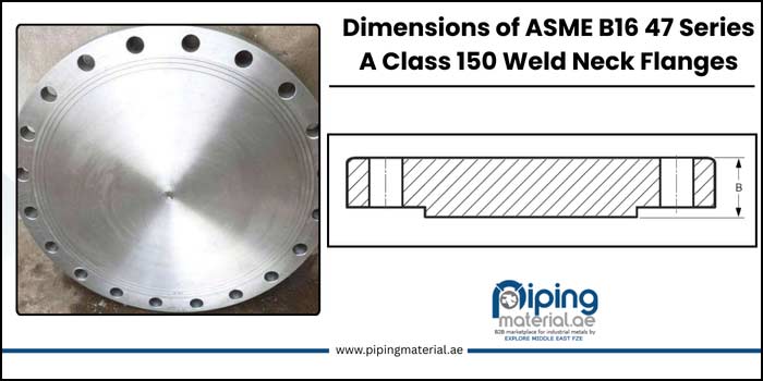 ASME B16 47 Series B Class 150 Blind Flange Dimensions ASME B16 47 Series B Class 150 Blind Flange Dimensions