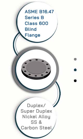 ASME B16.47 Series B Class 600 Blind Flange
