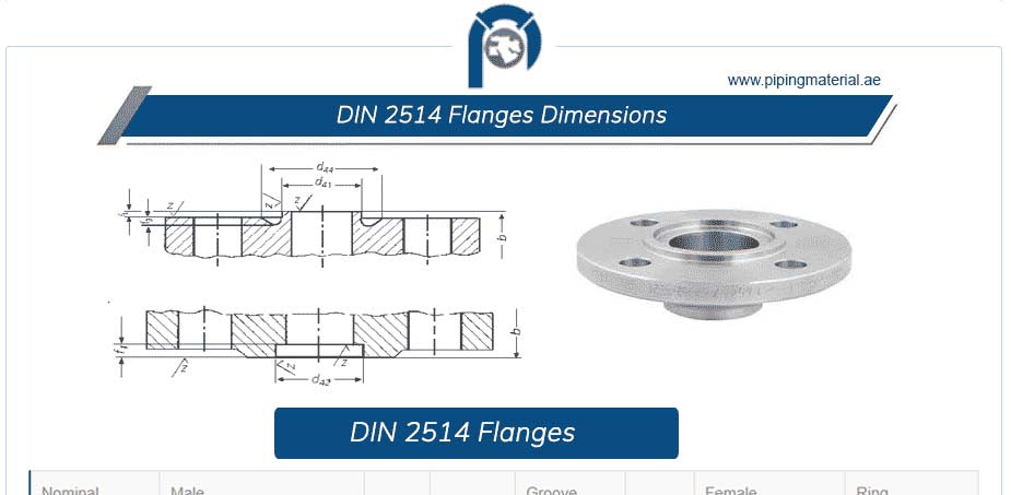 DIN 2514 Flange Dimensions