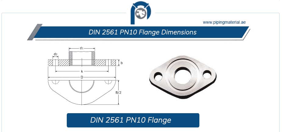 DIN 2561 Pn10 Flange Dimensions