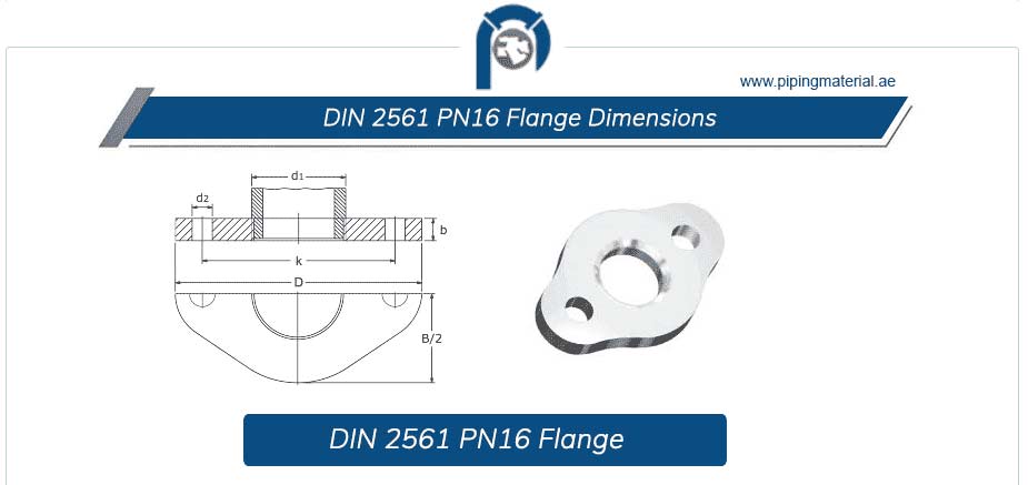 DIN 2561 Pn16 Flange Dimensions