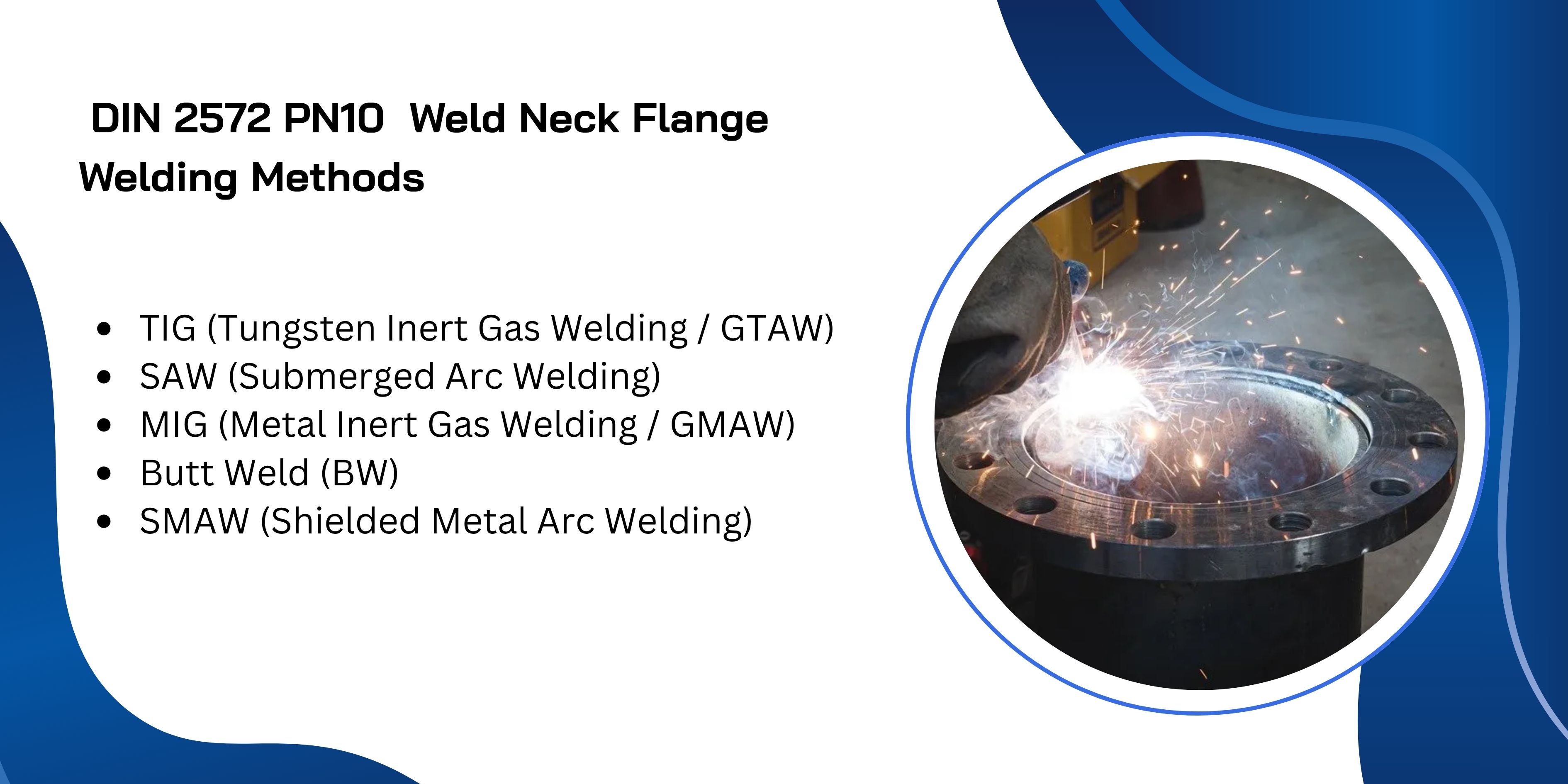 DIN 2572 PN10  Weld Neck Flange Welding Methods