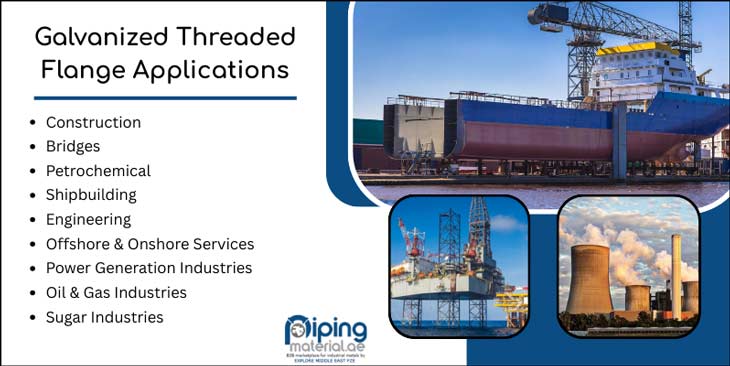 Galvanized Threaded Flange Applications