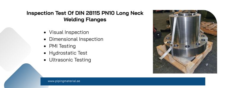  Inspection Test Of DIN 28115 PN10 Long Neck Welding Flanges