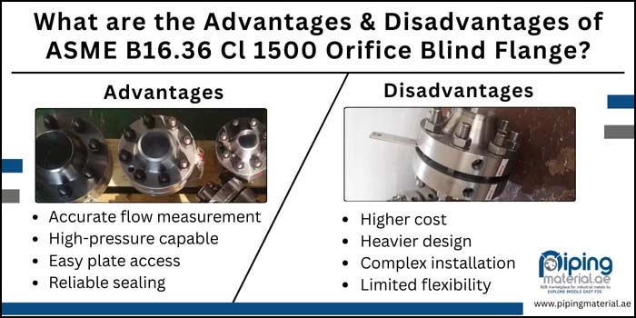 What are the Advantages & Disadvantages of ASME B16.36 Cl 1500 Orifice Blind Flange?