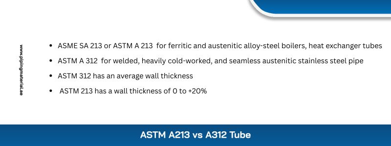 ASTM A213 vs A312 tube ASTM A213 vs A312 tube
