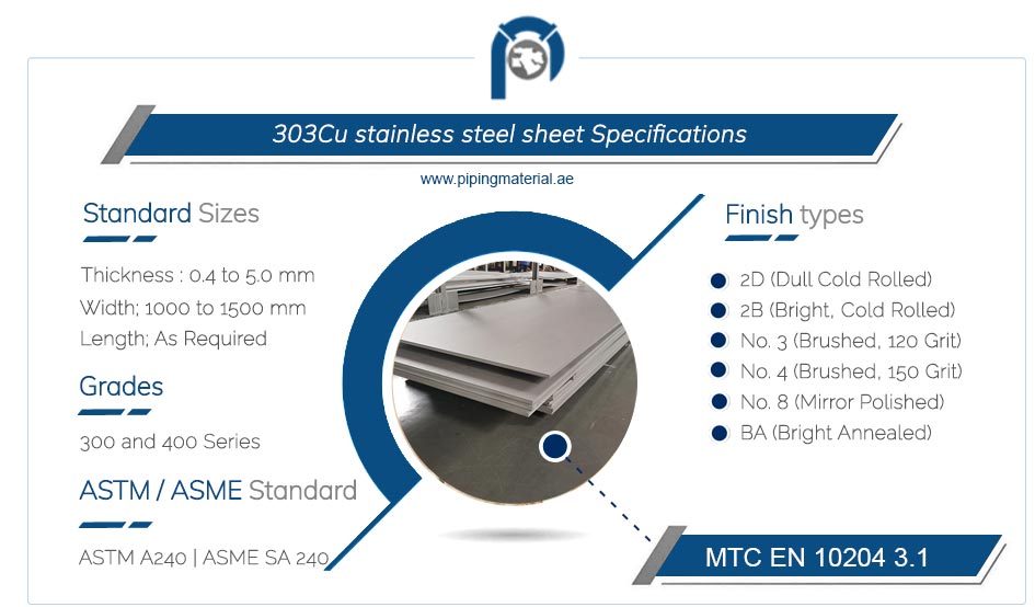 303Cu stainless steel sheet specifications 303Cu stainless steel sheet specifications
