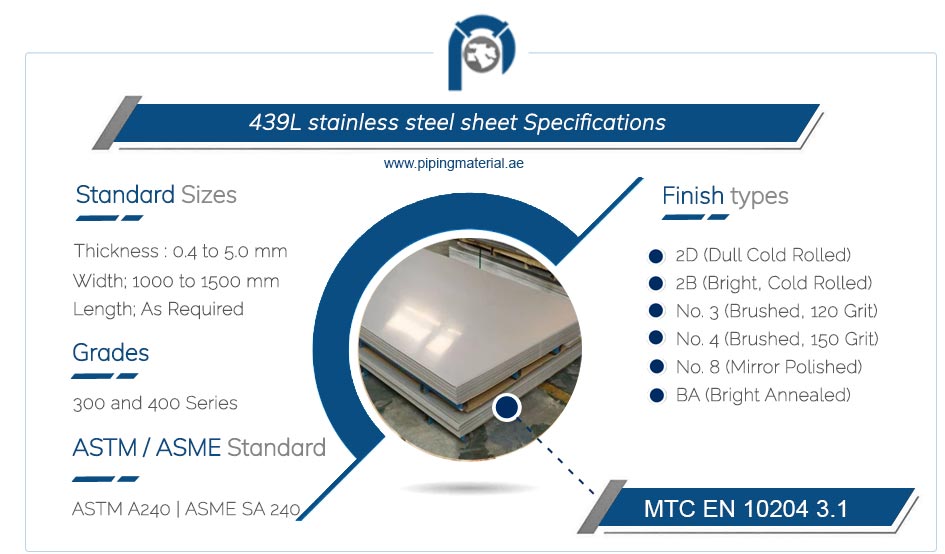 439L Stainless Steel Sheet Specification