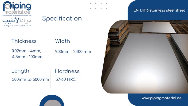 EN 1.4116 stainless steel sheet EN 1.4116 stainless steel sheet
