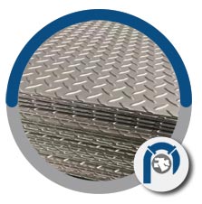 Steel 1.4002 chequered plate