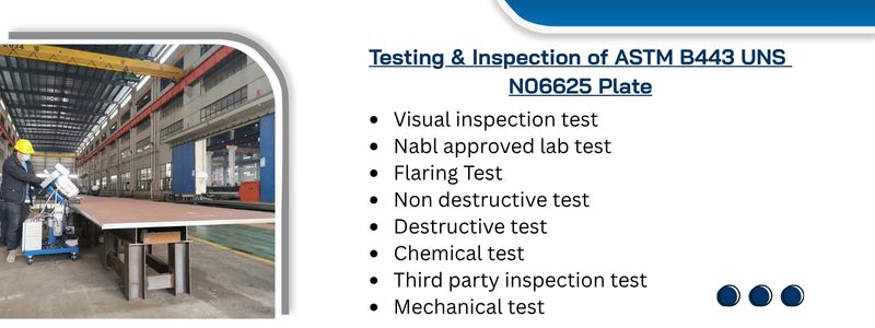 Testing & Inspection of ASTM B443 UNS  N06625 Plate