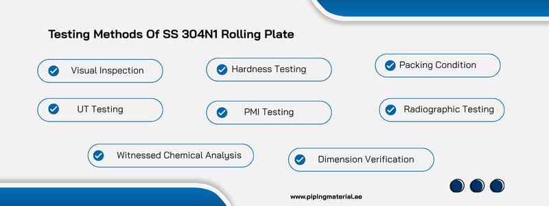 Testing Methods Of SS 304N1 Rolling Plate