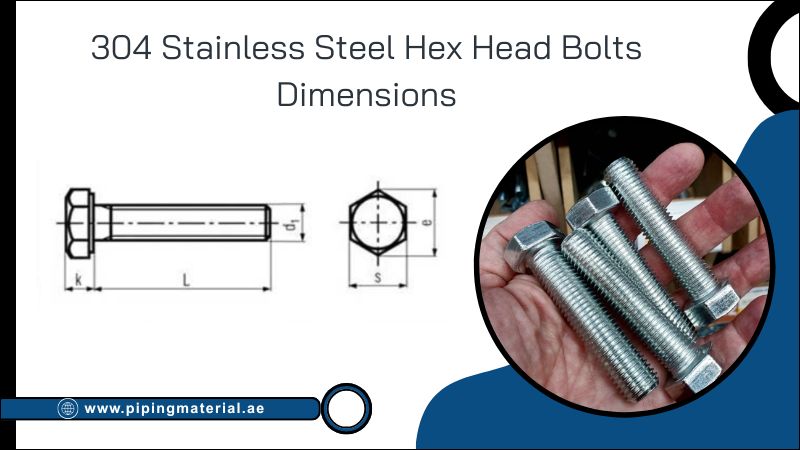 304 Stainless Steel Hex Head Bolts Dimensions
