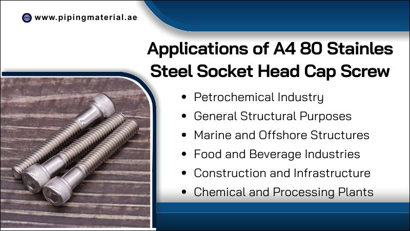 Applications of A4 80 Stainles Steel Socket Head Cap Screw Applications of A4 80 Stainles Steel Socket Head Cap Screw