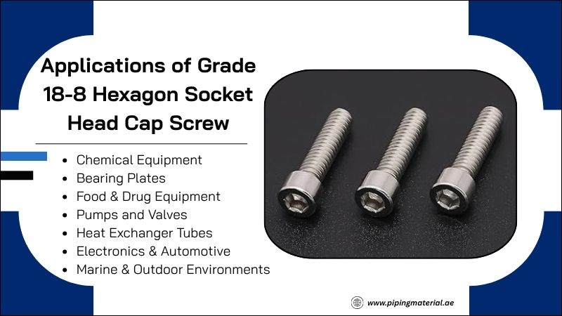 Applications of Grade 18-8 Hexagon Socket Head Cap Screw Applications of Grade 18-8 Hexagon Socket Head Cap Screw