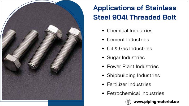 Applications of Stainless Steel 904l Threaded Bolt Applications of Stainless Steel 904l Threaded Bolt
