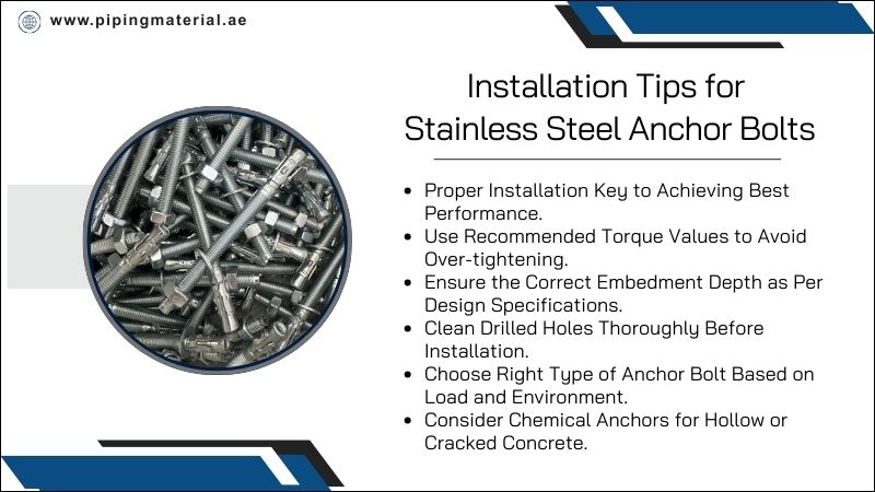 Installation Tips for Stainless Steel Anchor Bolts