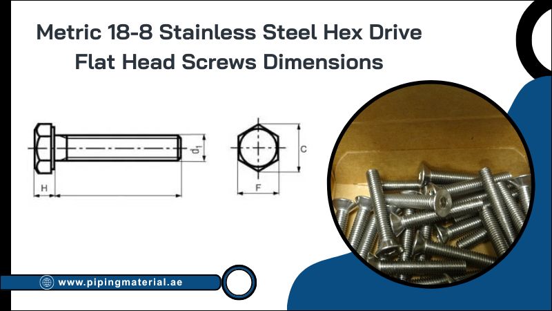 Metric 18-8 Stainless Steel Hex Drive Flat Head Screws Dimensions Metric 18-8 Stainless Steel Hex Drive Flat Head Screws Dimensions