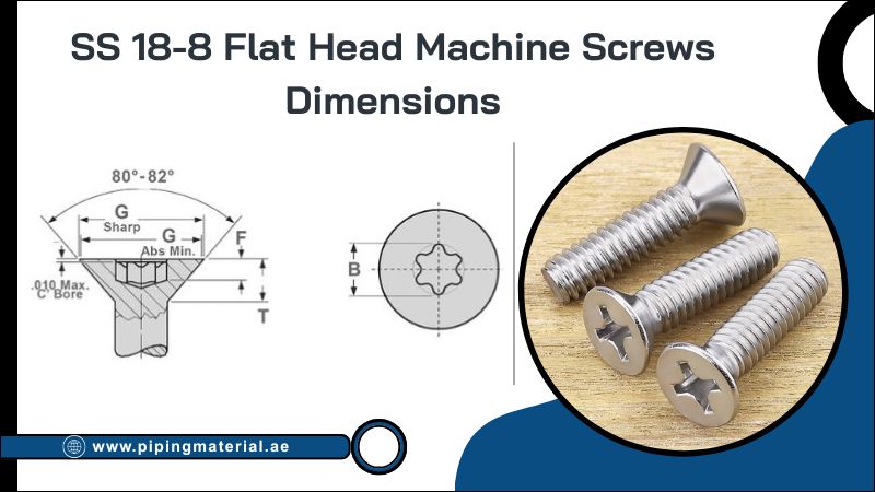 SS 18-8 Flat Head Machine Screws Dimensions SS 18-8 Flat Head Machine Screws Dimensions