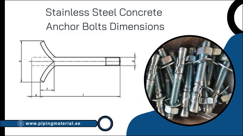 Stainless Steel Concrete Anchor Bolts Dimensions