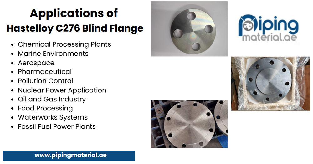 applications of hastelloy c276 blind flange
