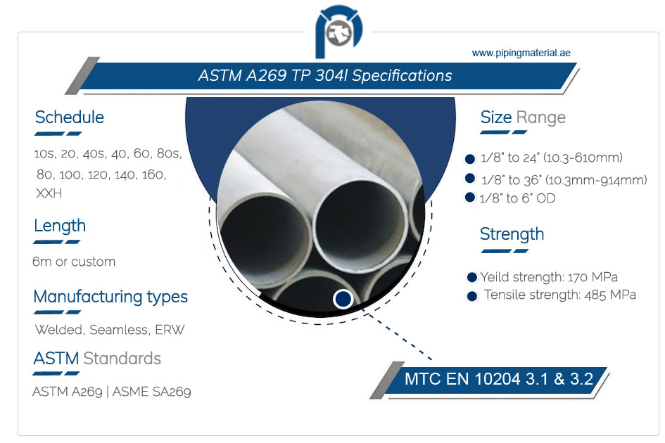 ASTM A269 TP304L Tube specification