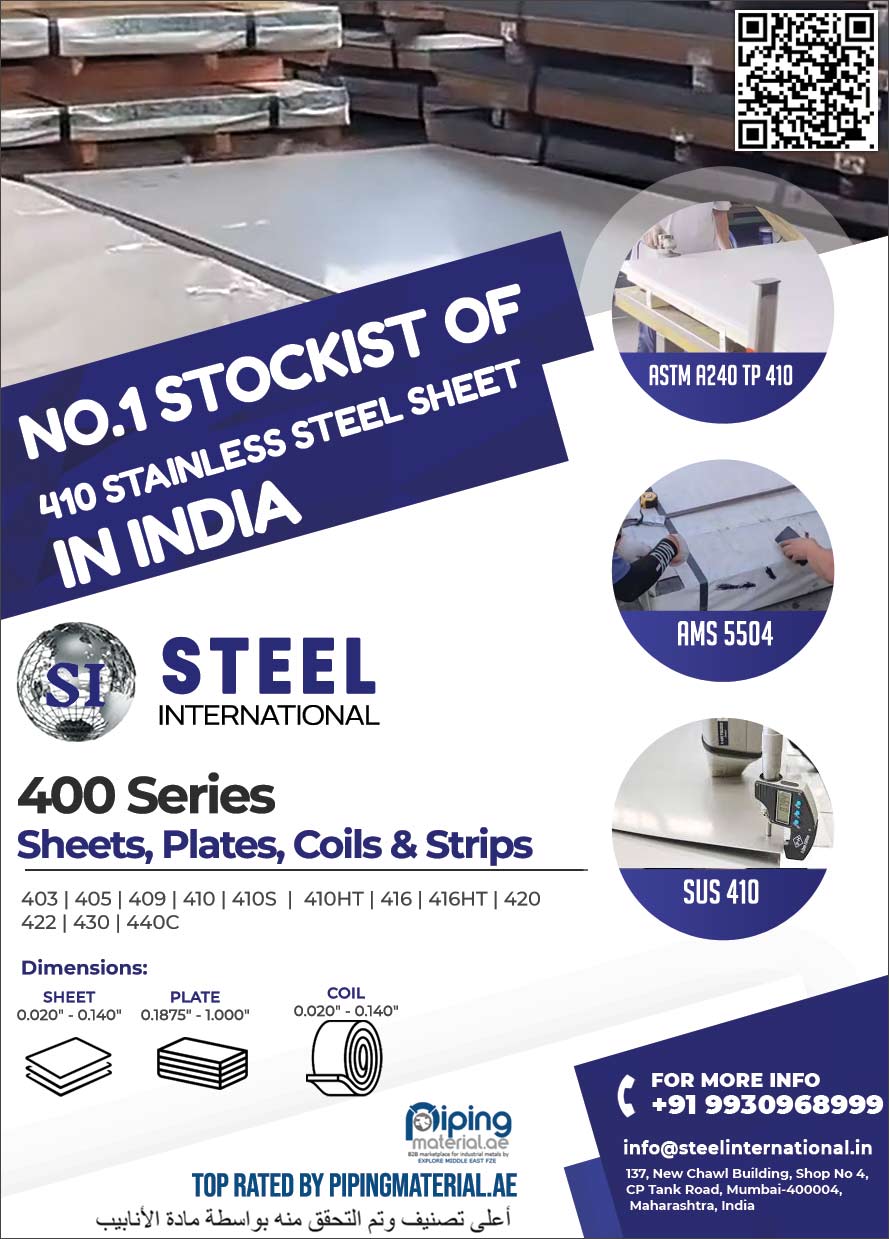 410 Stainless Steel Sheet Stockist in India 410 Stainless Steel Sheet Stockist in India
