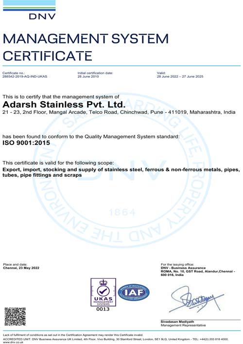 ISO 9001:2015 Certificate ISO 9001:2015 Certificate