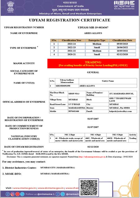 Udyam Registration (India) Udyam Registration (India)