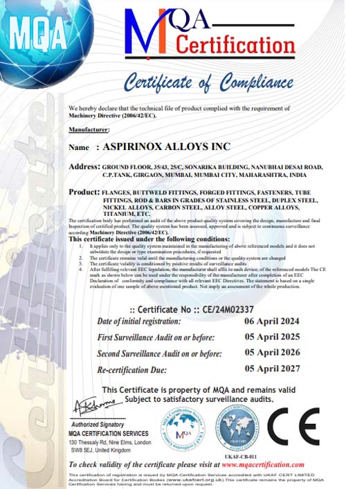 Certificate of Compliance Certificate of Compliance