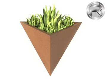 Corten Cone Planter