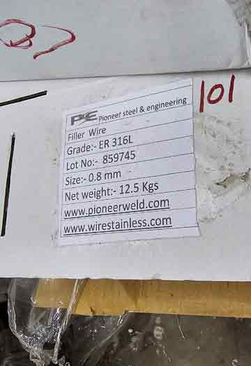 Distributor of ER 316L Filler Wire in India