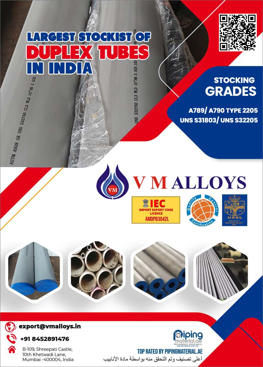 Duplex Steel Tubes Stockist in India Duplex Steel Tubes Stockist in India